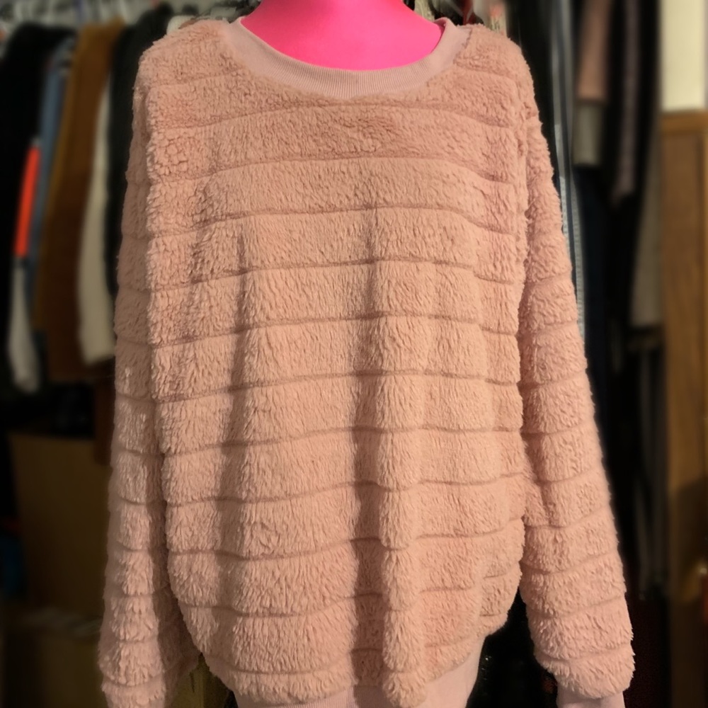 Mauve furry sweater